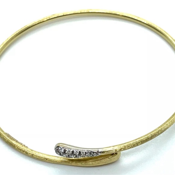 Stunning Marco Bicego 'Lucia' Diamond 18K Gold Bangle - Picture 8 of 17
